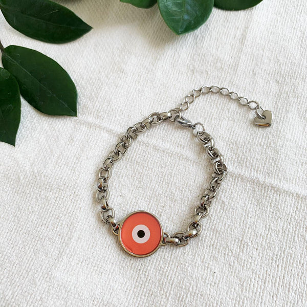 Pulseira Místico Laranja e Prata