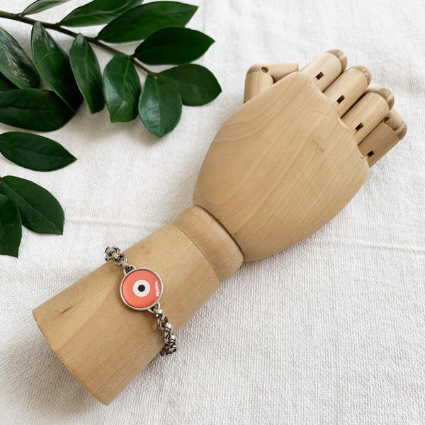 Pulseira Místico Laranja e Prata