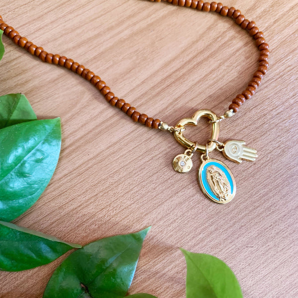 Colar Lupita Marrom